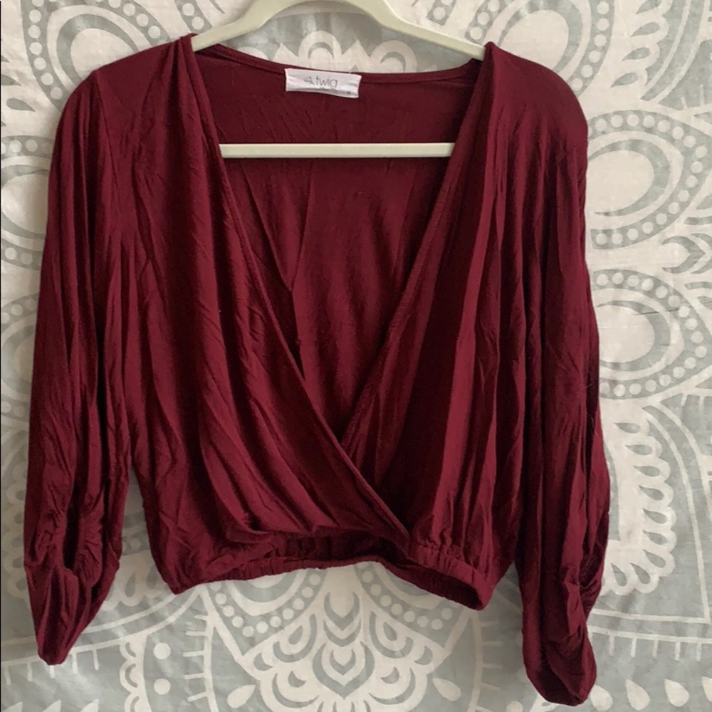 Deep V Long Sleeve top
